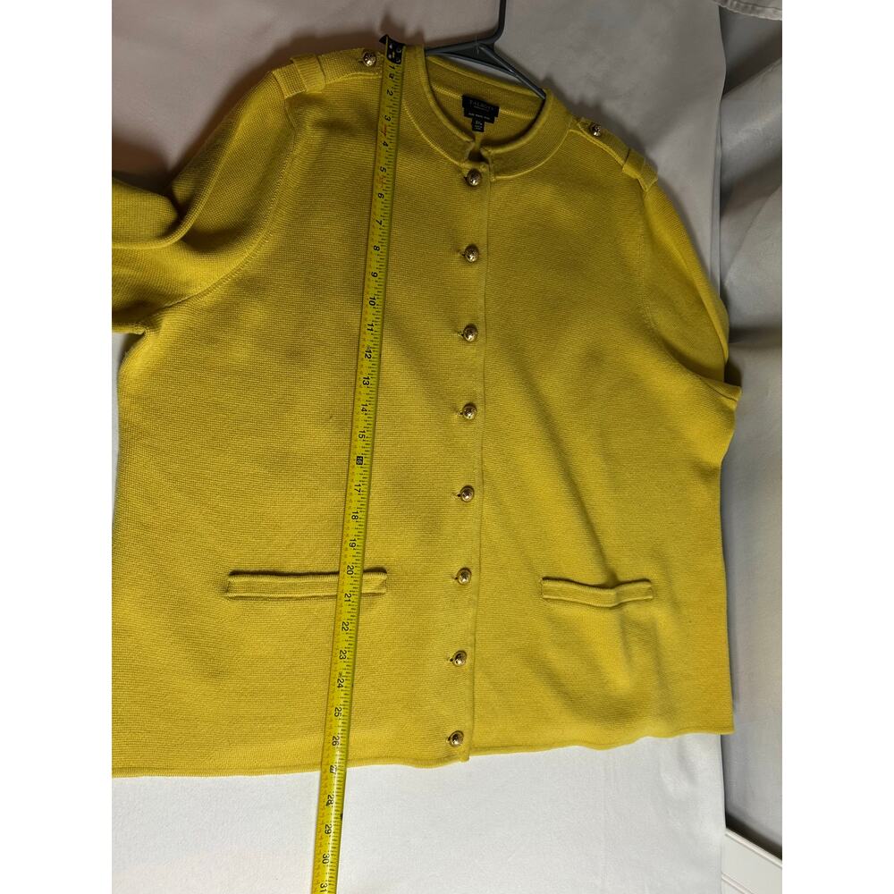 Talbots Yellow Button-Front Knit Cardigan - Picture 5 of 13
